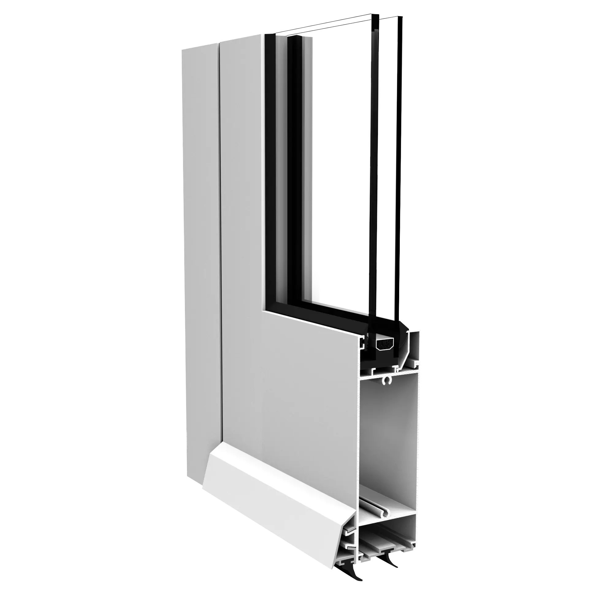 Corte técnico do perfil SAPA P70 OC+ em Alumínio